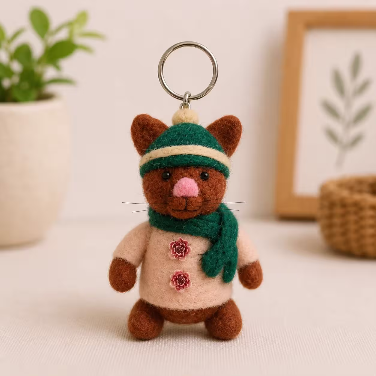 woolen-cat-keychain