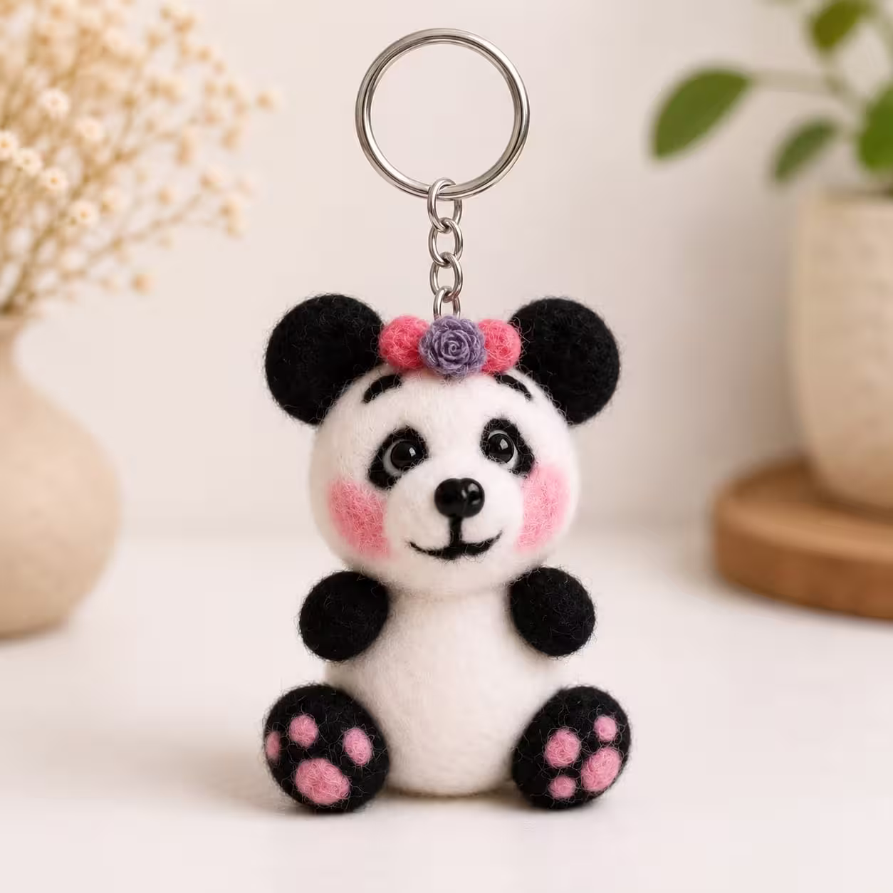 woolen-panda-keychain